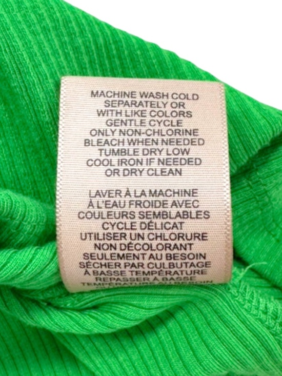 Philosophy Green Ribbed Ruffle Sleeve Tank Top Size Medium Soft Stretch - Picture 5 of 9